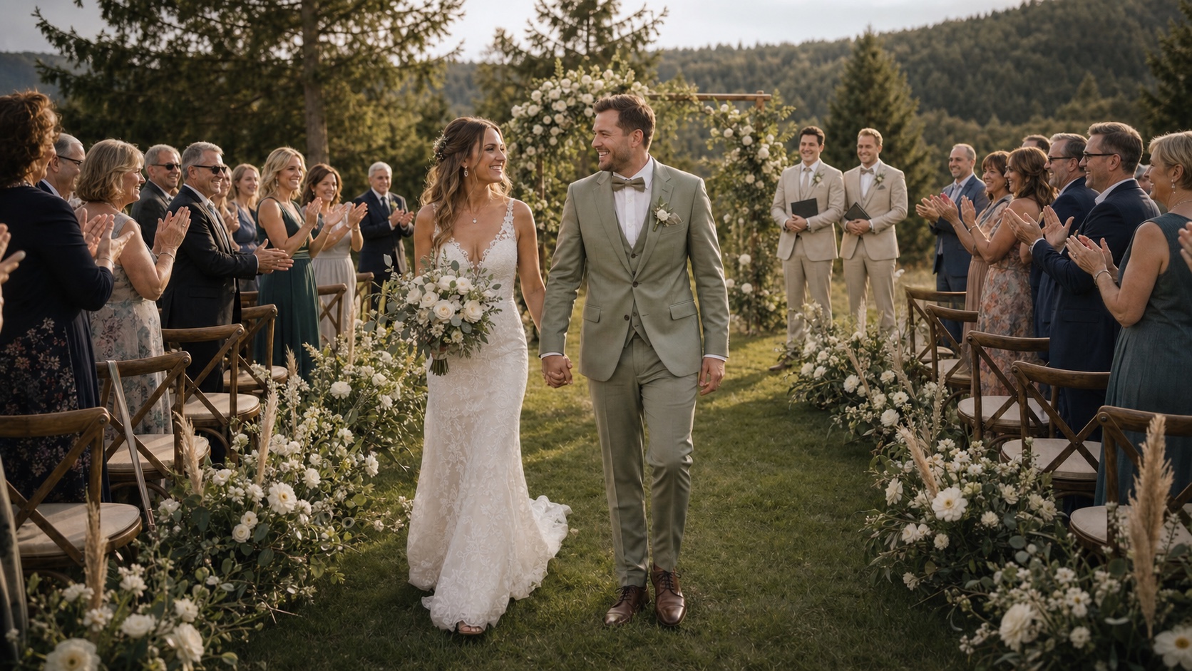 Gäste und Einzug bei einer freien Trauung